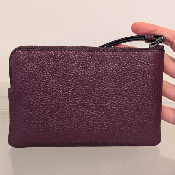NWT Coach Maleficent Burgundy Leather Wristlet Wallet - Picture 6 of 10